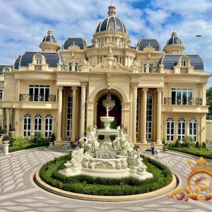 Thi công phù điêu phào chỉ kết hợp đài phun nước kiến trúc châu Âu
