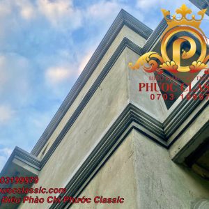 Thi công phù điêu phào chỉ kết hợp đài phun nước kiến trúc châu Âu