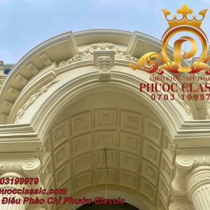 Thi công phù điêu phào chỉ kết hợp đài phun nước kiến trúc châu Âu