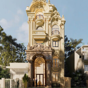 Phù điêu hoa văn mặt tiền