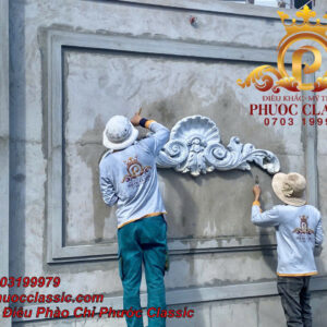 Phù điêu hoa văn mặt tiền