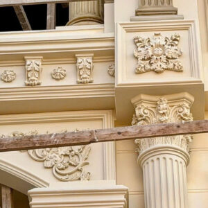 Phù điêu xi măng mặt tiền