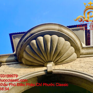 Phù điêu xi măng mặt tiền