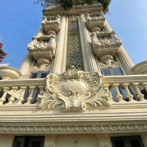 Phù điêu xi măng mặt tiền