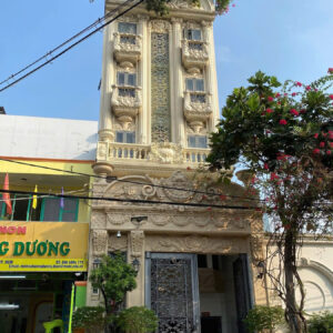 Phù điêu xi măng mặt tiền