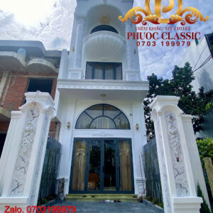 Phù điêu xi măng mặt tiền