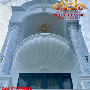 Phù điêu xi măng mặt tiền