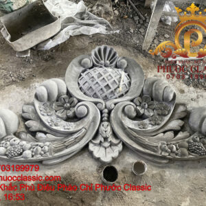 Phù điêu xi măng mặt tiền