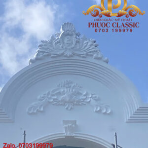 Phù điêu xi măng mặt tiền