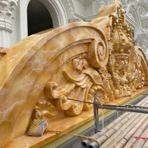 Phù điêu xi măng mặt tiền