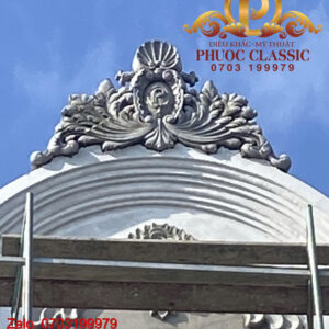 Phù điêu xi măng mặt tiền