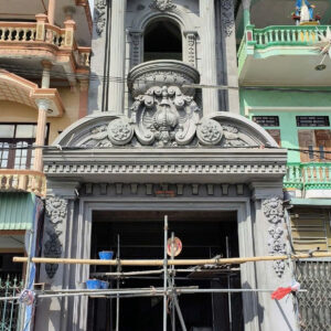 Phù điêu xi măng mặt tiền