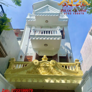 Phù điêu xi măng mặt tiền